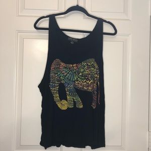 Forever 21 Tribal Elephant Tank Top
